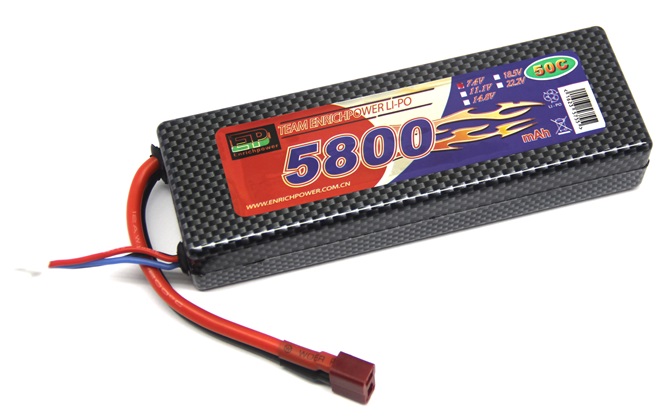 LIPO 7.4V 5800MAH 50C-Side